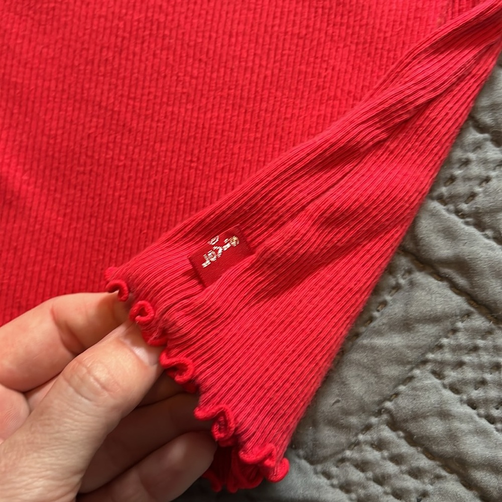Levi’s : Red Ribbed Tank - XL - Picture 7 of 9